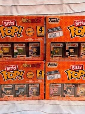 Funko Bitty Pop!: Dragon Ball- Dragon Ball Z Lot of 4-Pack 3 Out 4 Chase